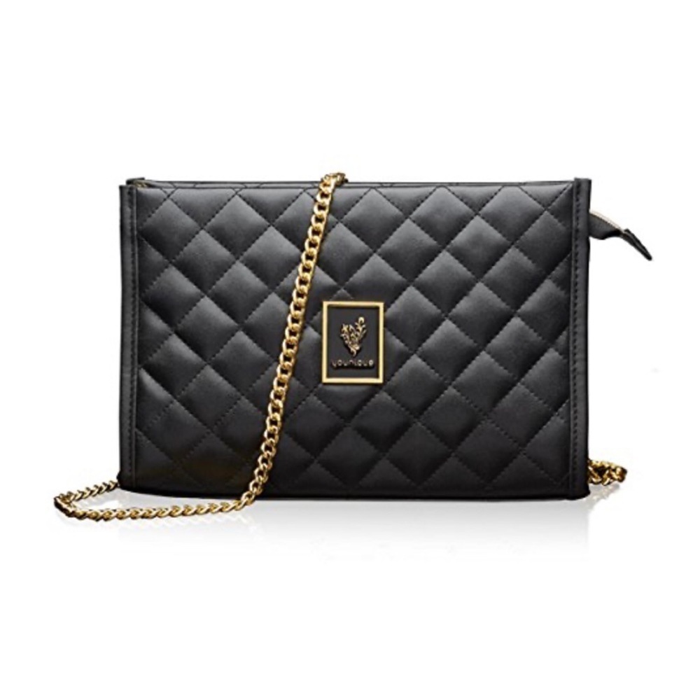 Younique Black Quilted Purse Cosmetic‎ Bag Clutch